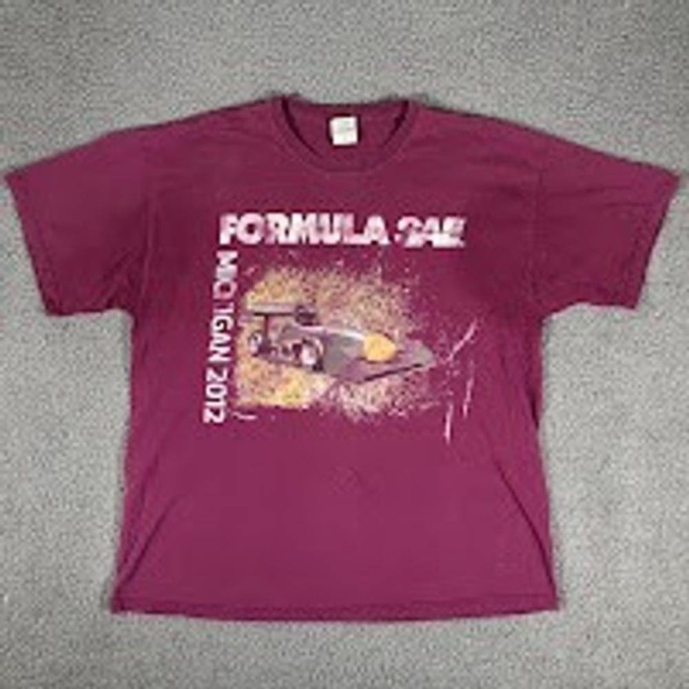 Gildan Formula SAE Michigan 2012 SolidWorks Graphic T-Shirt Maroon XL